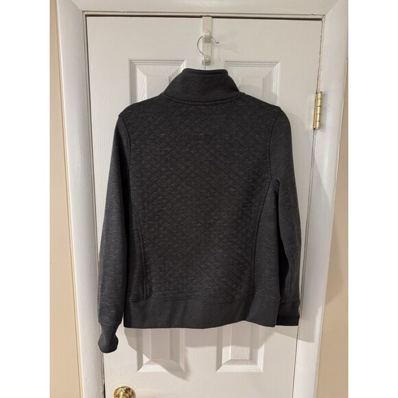 L.L Bean Jacket Women’s PXS Heathered Slate Gray Quilted Front Full Zip Outdoor - Picture 11 of 11